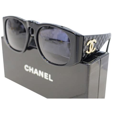 chanel vintage quilted sunglasses|Chanel sunglasses with clear sides.